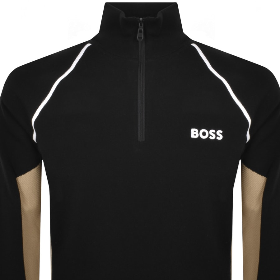 BOSS Hydro X Half Zip Jumper Black Mainline Menswear Ireland